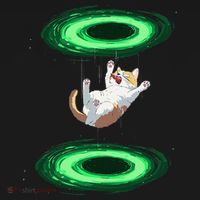 Funny Cat Falls Through Portal For Kitten And Cats Lovers Baby Bodysuit thumb 2