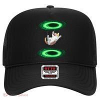 Funny Cat Falls Through Portal For Kitten And Cats Lovers Hat thumb 0