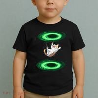 Funny Cat Falls Through Portal For Kitten And Cats Lovers Toddler T-Shirt thumb 2