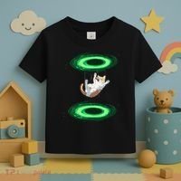 Funny Cat Falls Through Portal For Kitten And Cats Lovers Toddler T-Shirt thumb 3