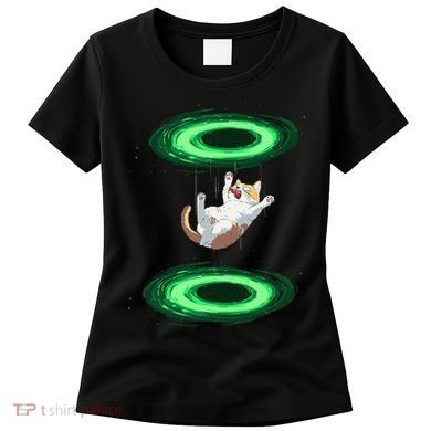 Funny Cat Falls Through Portal For Kitten And Cats Lovers Women's T-Shirt