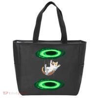 Funny Cat Falls Through Portal For Kitten And Cats Lovers Tote Bag thumb 0