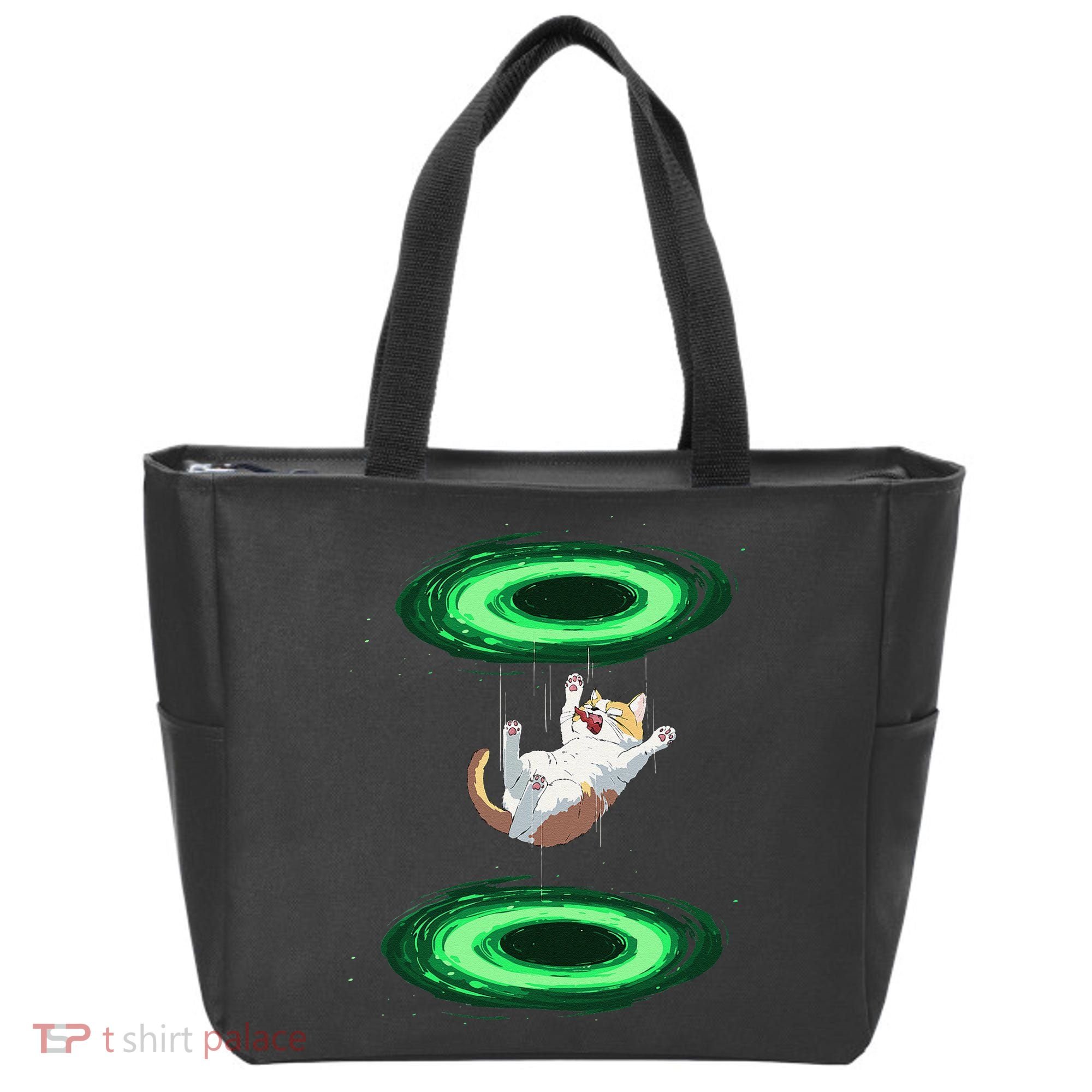 Funny Cat Falls Through Portal For Kitten And Cats Lovers Tote Bag