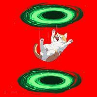 Funny Cat Falls Through Portal For Kitten And Cats Lovers Santa Hat thumb 1