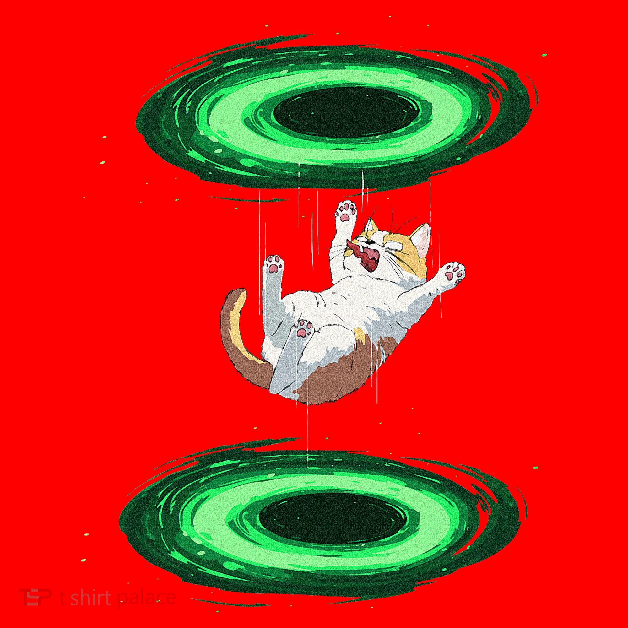 Funny Cat Falls Through Portal For Kitten And Cats Lovers Santa Hat