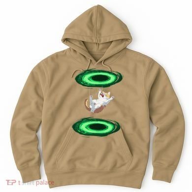 Funny Cat Falls Through Portal For Kitten And Cats Lovers Hoodie