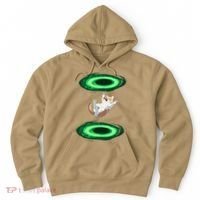 Funny Cat Falls Through Portal For Kitten And Cats Lovers Hoodie thumb 0