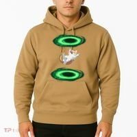 Funny Cat Falls Through Portal For Kitten And Cats Lovers Hoodie thumb 2