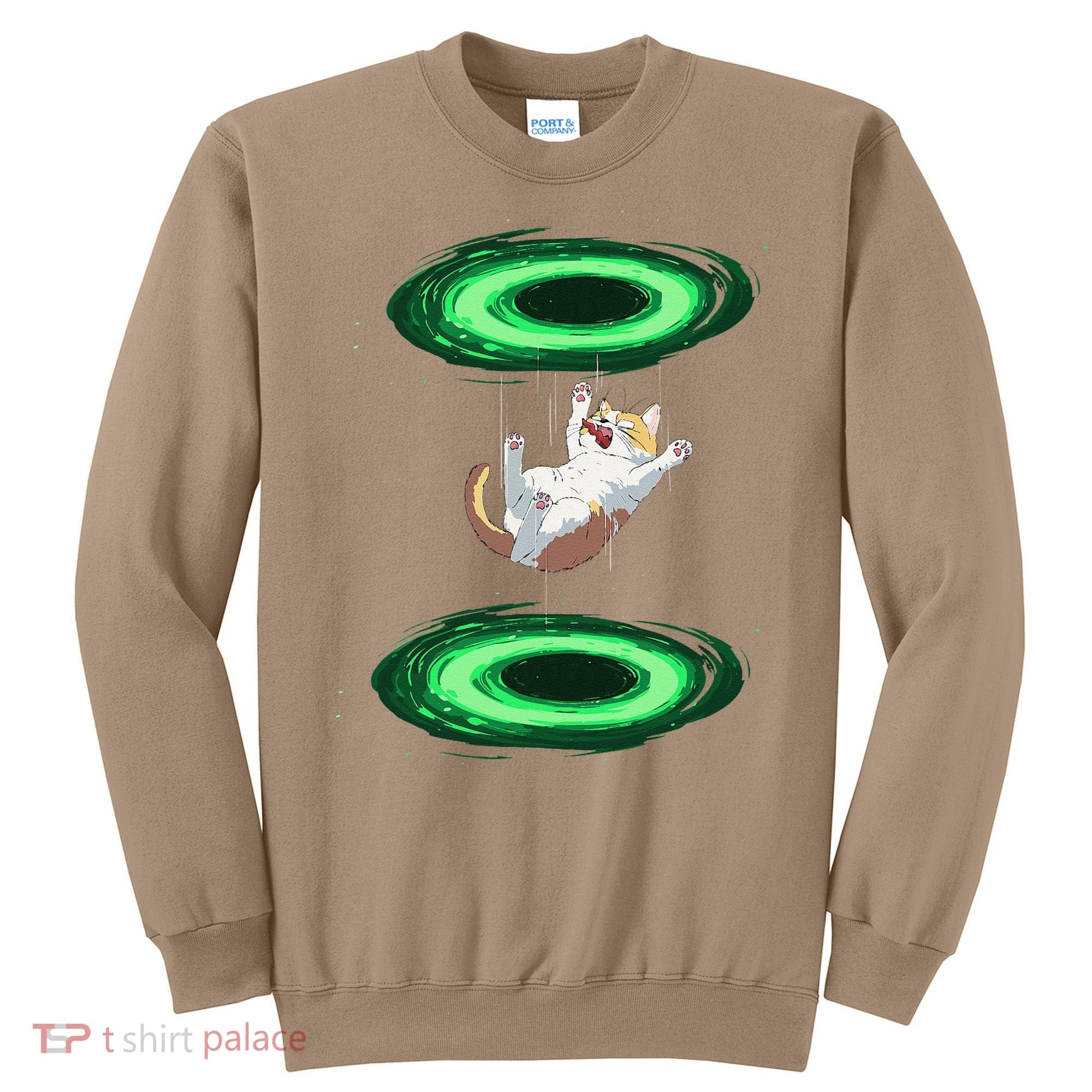 Funny Cat Falls Through Portal For Kitten And Cats Lovers Sweatshirt