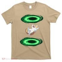 Funny Cat Falls Through Portal For Kitten And Cats Lovers T-Shirt thumb 0