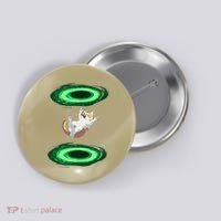 Funny Cat Falls Through Portal For Kitten And Cats Lovers Button thumb 0
