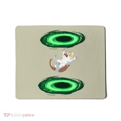 Funny Cat Falls Through Portal For Kitten And Cats Lovers Mousepad