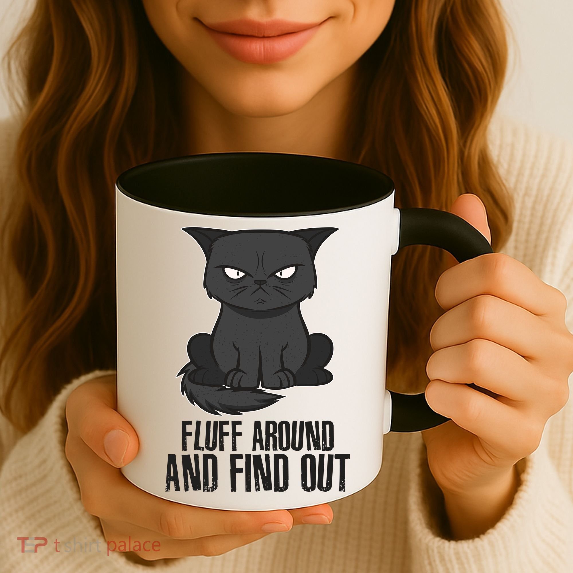 Funny Cat Fluff Around And Find Out Coffee Mug