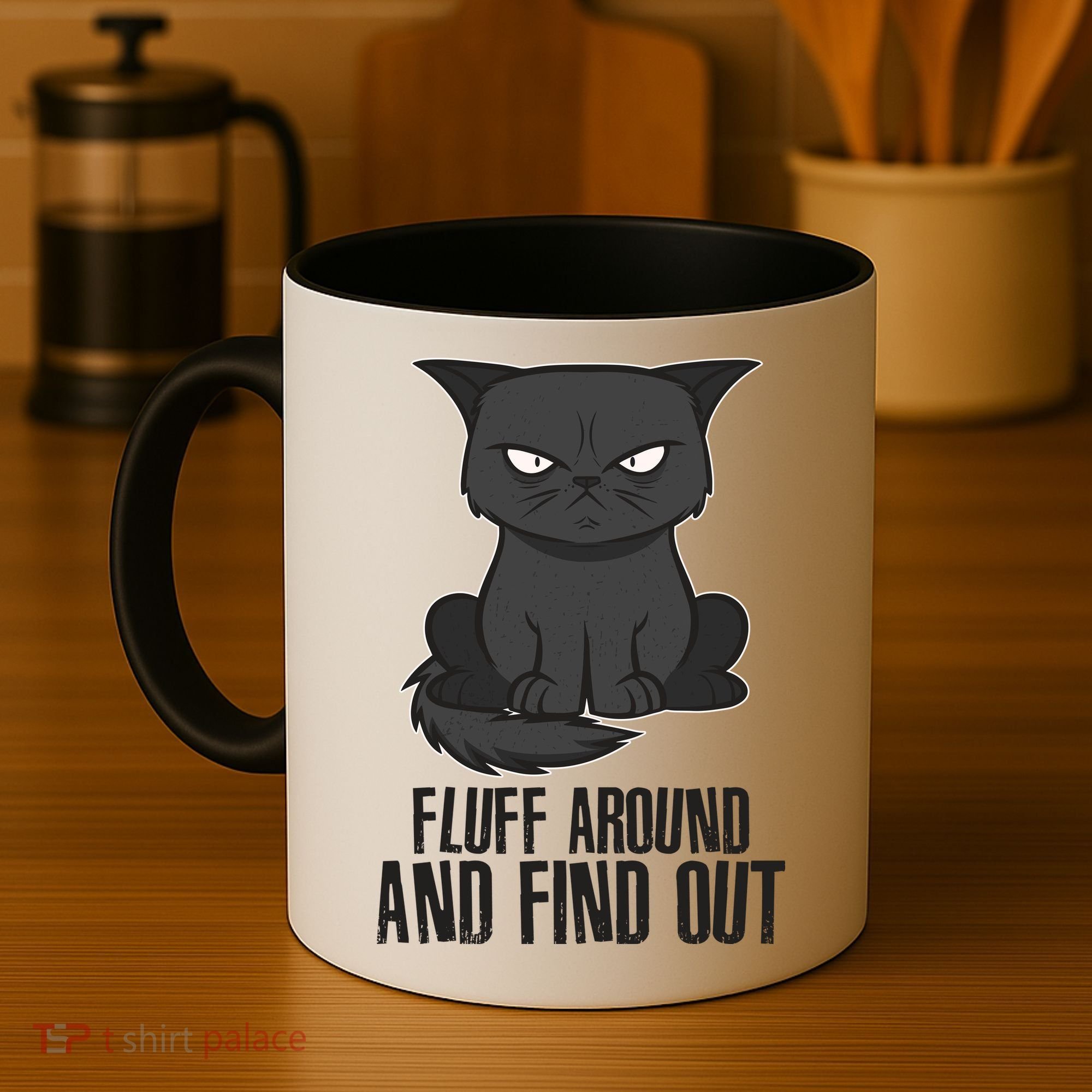 Funny Cat Fluff Around And Find Out Coffee Mug