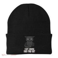 Funny Cat Fluff Around And Find Out Beanie thumb 0
