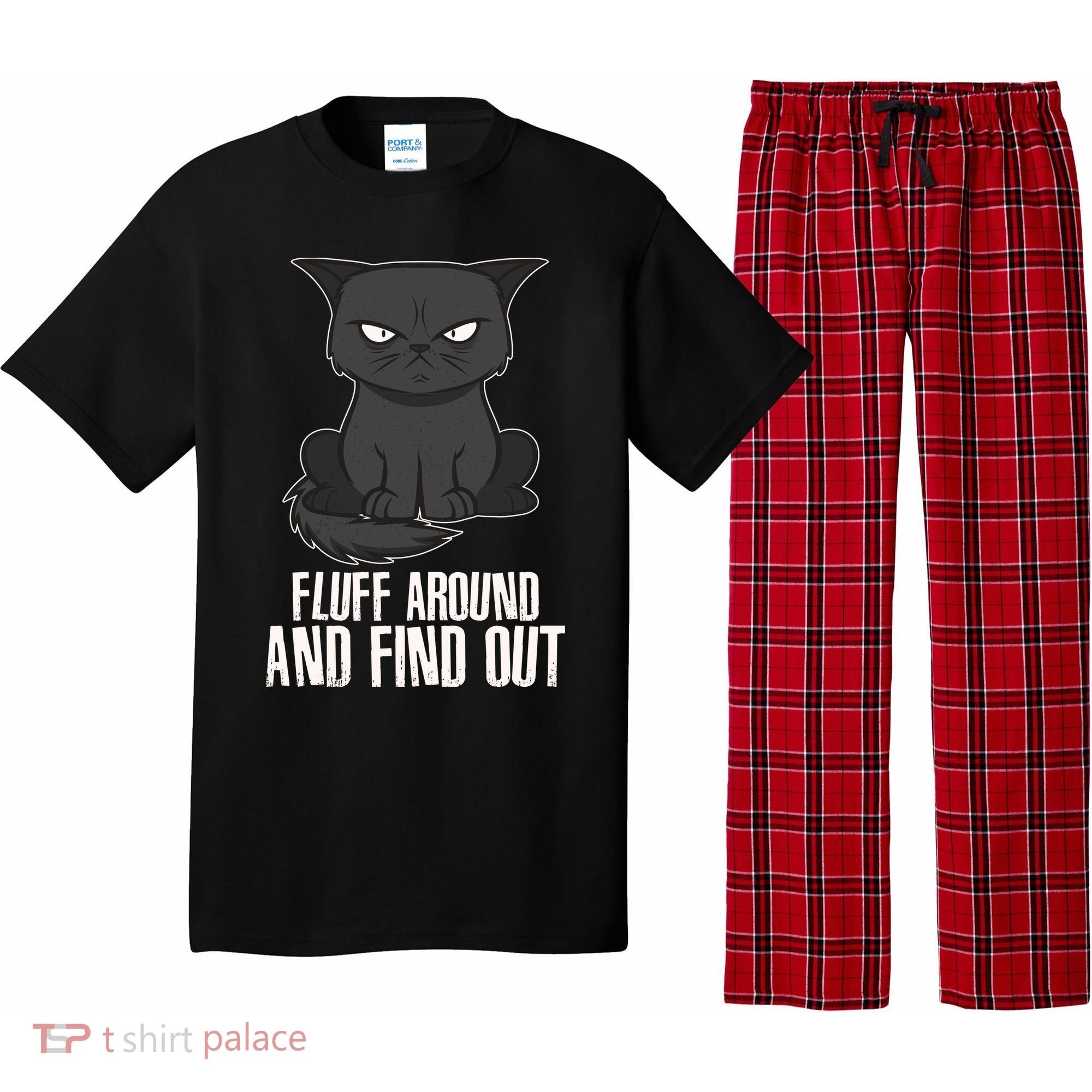 Funny Cat Fluff Around And Find Out Pajama Set