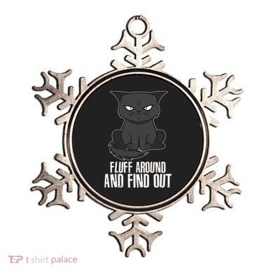 Funny Cat Fluff Around And Find Out Ornament
