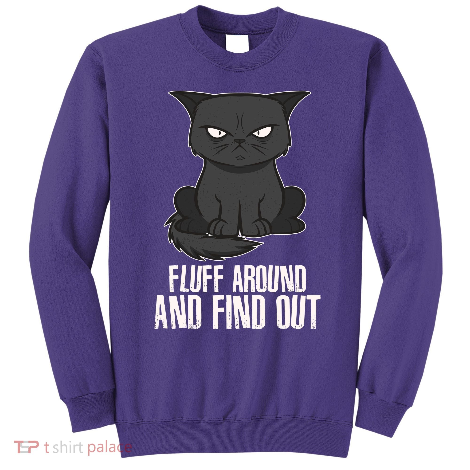 Funny Cat Fluff Around And Find Out Sweatshirt
