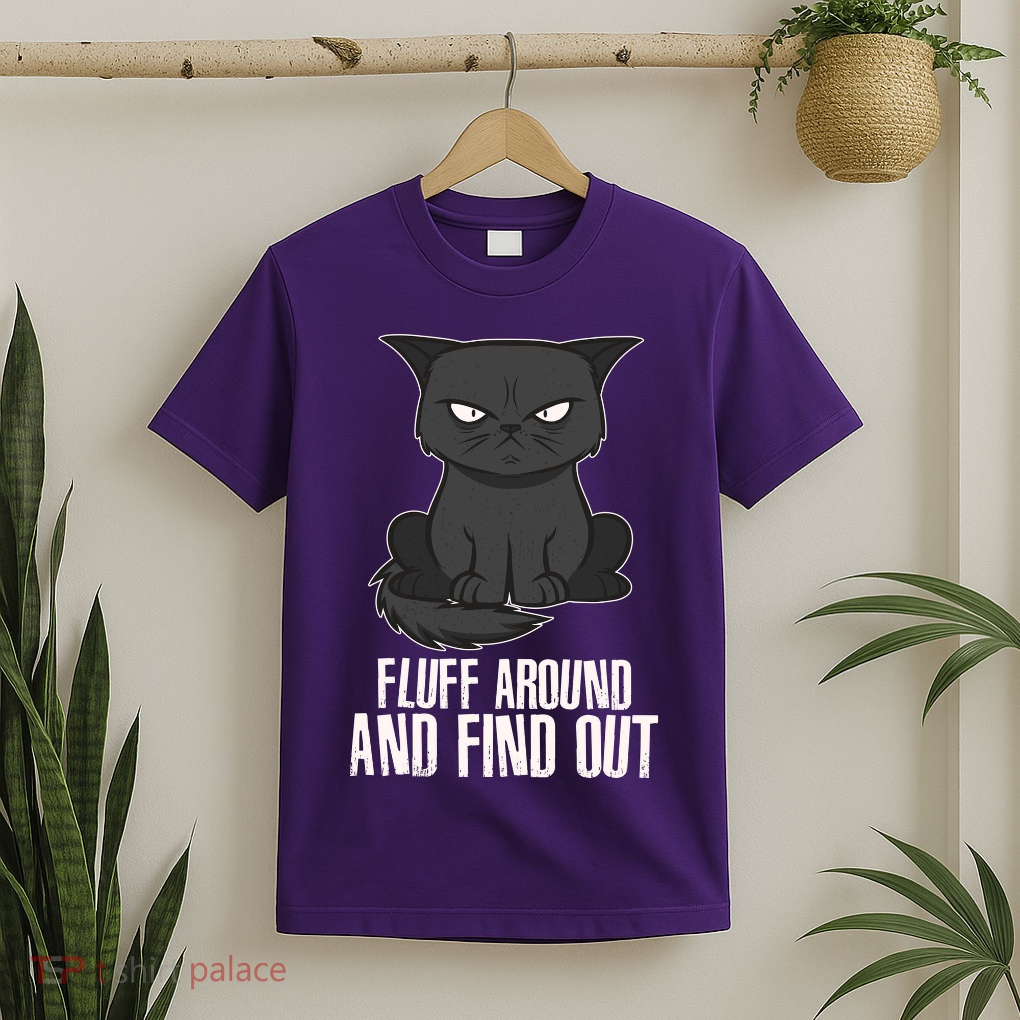Funny Cat Fluff Around And Find Out T-Shirt