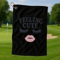 Feeling Cute Golf Towel thumb 1