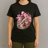 Football Coquette Football Lover Game Day Season T-Shirt thumb 4