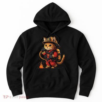 Funny Cat Firefighter Hoodie