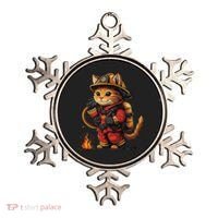 Funny Cat Firefighter Ornament thumb 0