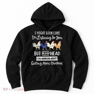 Funny Chicken Farmer Women Men Getting A Lot Chickens Hoodie