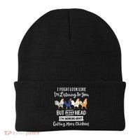 Funny Chicken Farmer Women Men Getting A Lot Chickens Beanie thumb 0