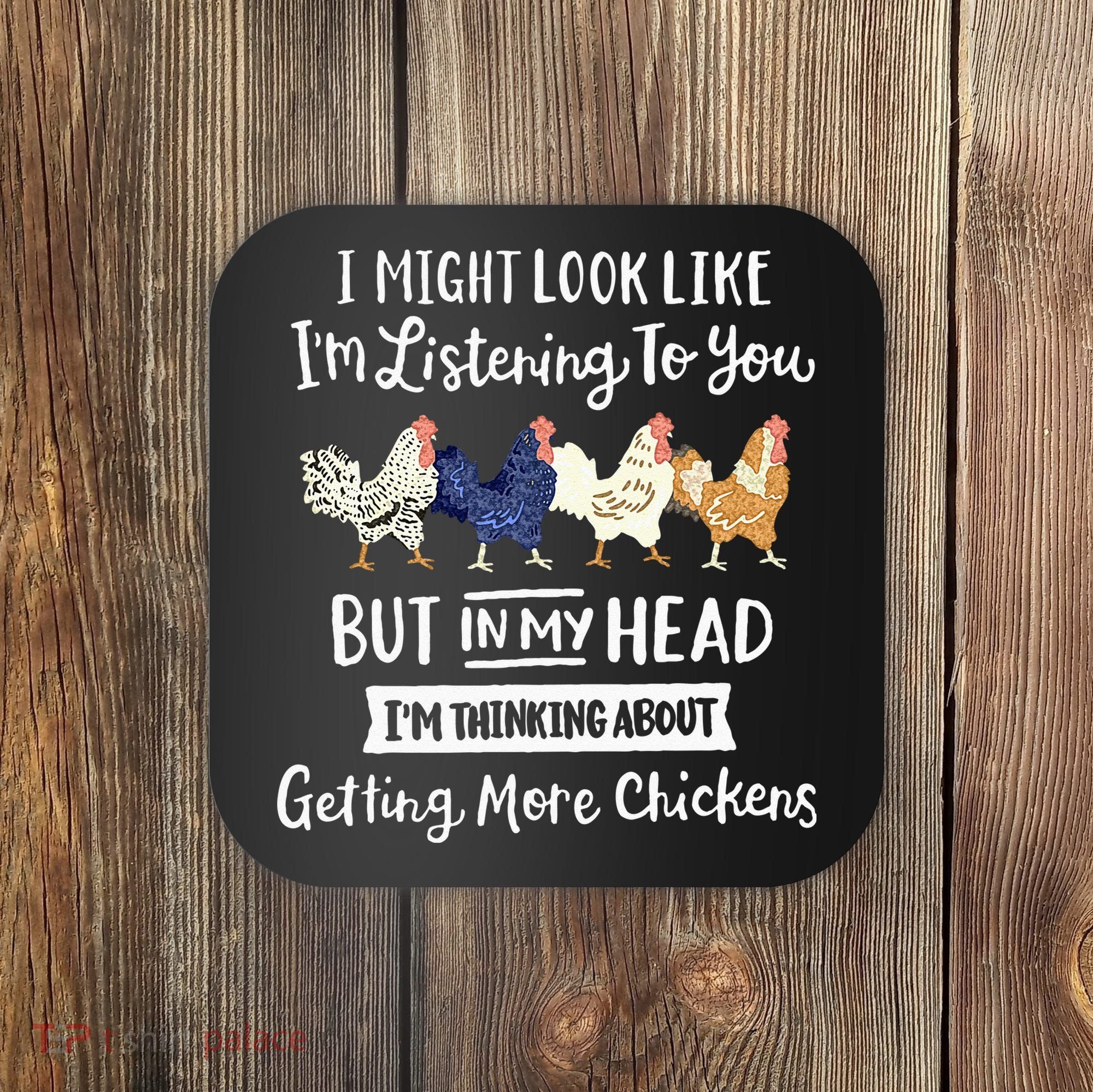 Funny Chicken Farmer Women Men Getting A Lot Chickens Coaster