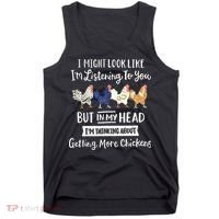 Funny Chicken Farmer Women Men Getting A Lot Chickens Tank Top thumb 0