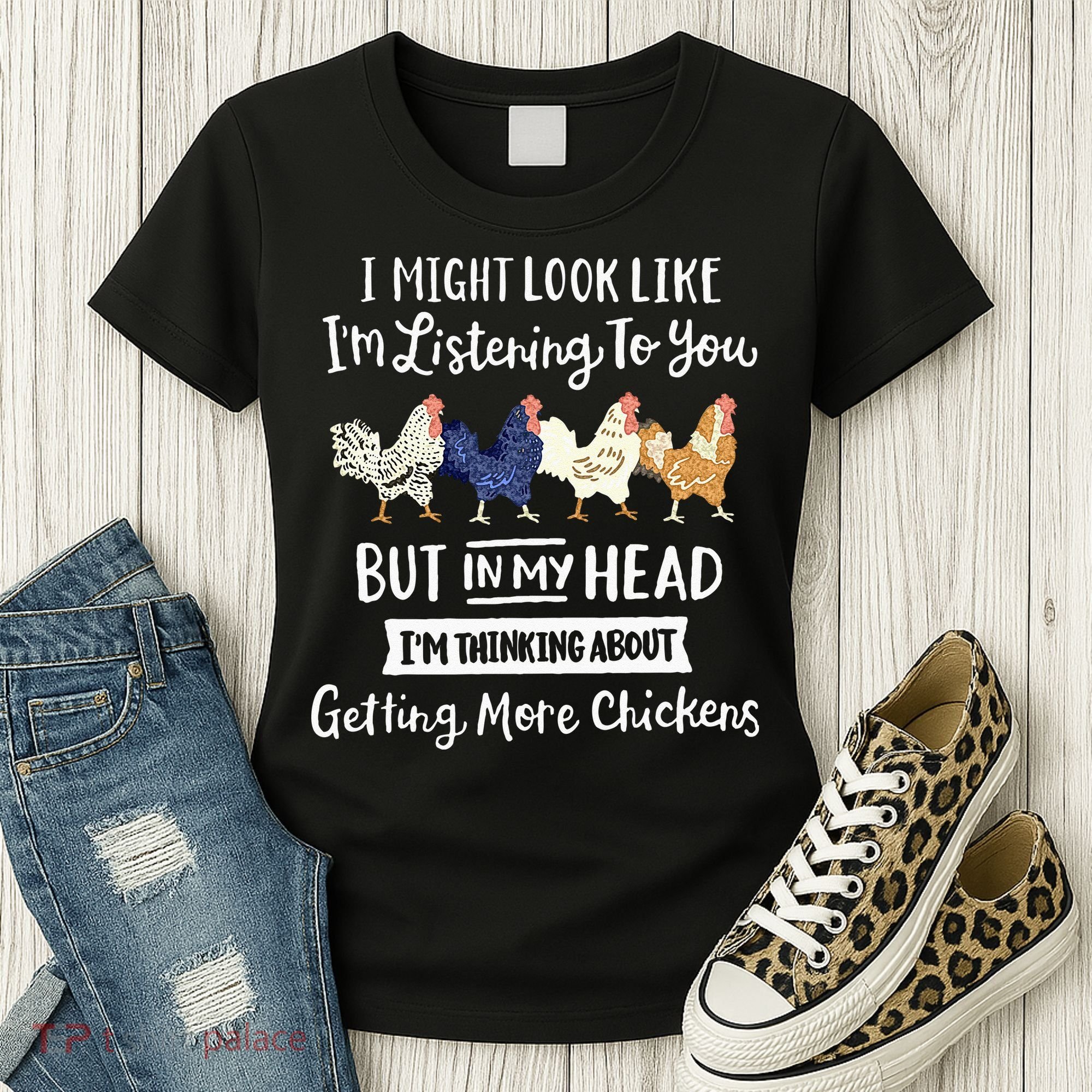 Funny Chicken Farmer Women Men Getting A Lot Chickens Women's T-Shirt
