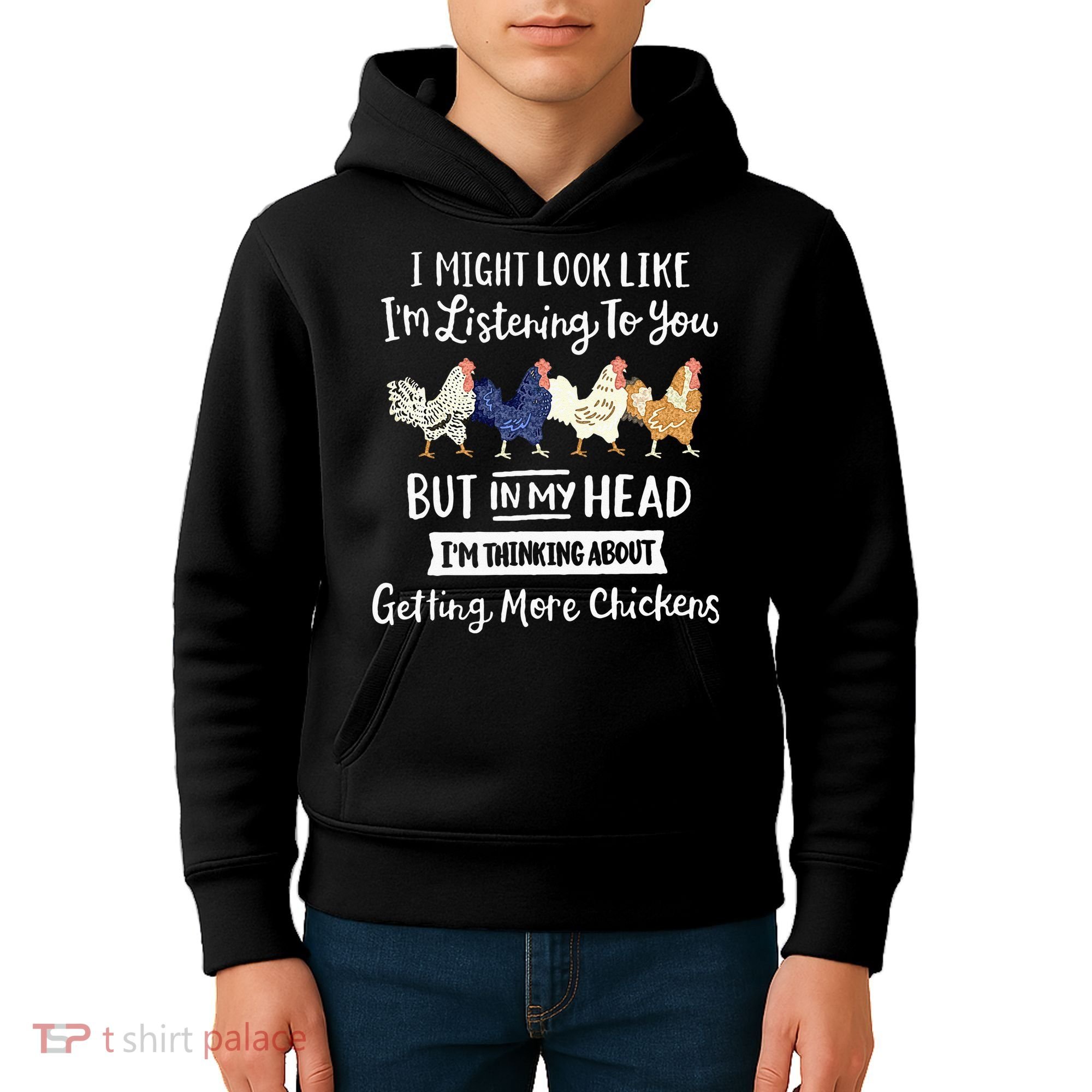 Funny Chicken Farmer Women Men Getting A Lot Chickens Kids Hoodie