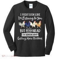Funny Chicken Farmer Women Men Getting A Lot Chickens Kids Long Sleeve Shirt thumb 0