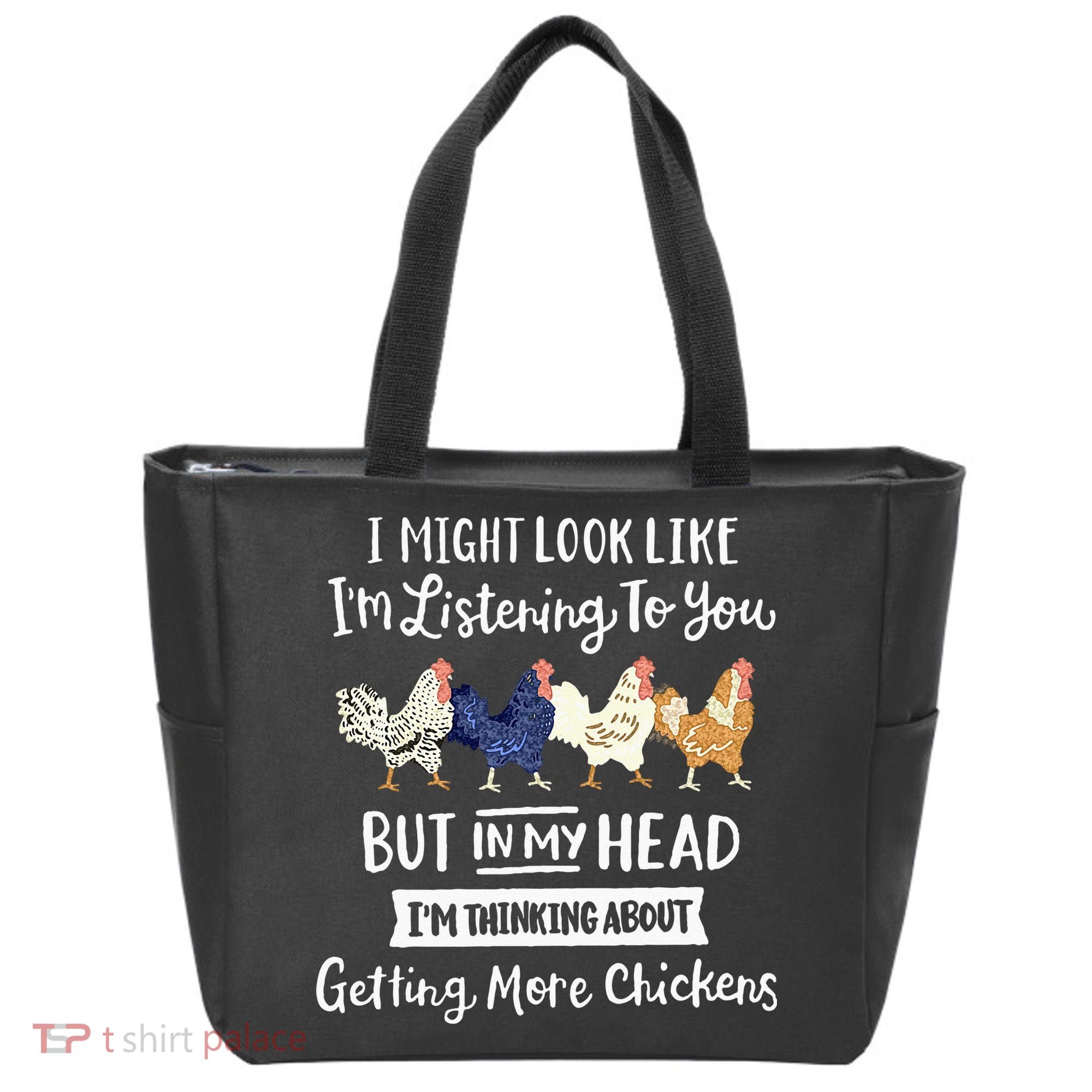 Funny Chicken Farmer Women Men Getting A Lot Chickens Tote Bag