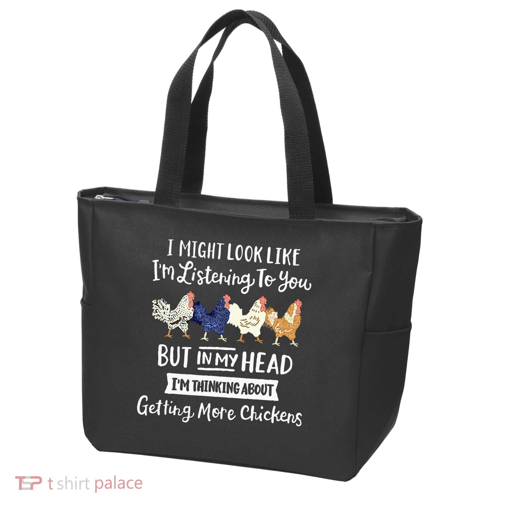 Funny Chicken Farmer Women Men Getting A Lot Chickens Tote Bag
