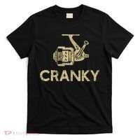 Funny Cranky Fishing Reel Pun Humor Fishermen T-Shirt thumb 0