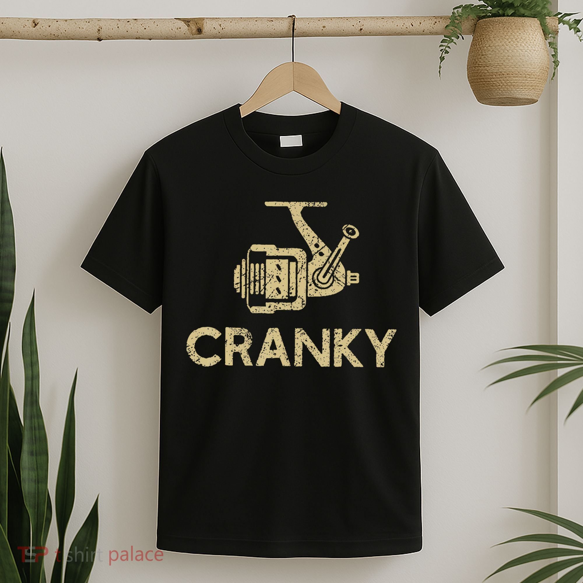 Funny Cranky Fishing Reel Pun Humor Fishermen T-Shirt