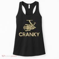 Funny Cranky Fishing Reel Pun Humor Fishermen Women's Tank Top thumb 0