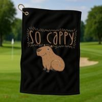 Funny Capybara Golf Towel thumb 1