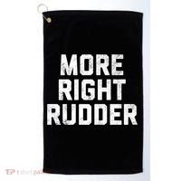Funny CFI Flight Instructor More Right Rudder Premium Golf Towel thumb 0
