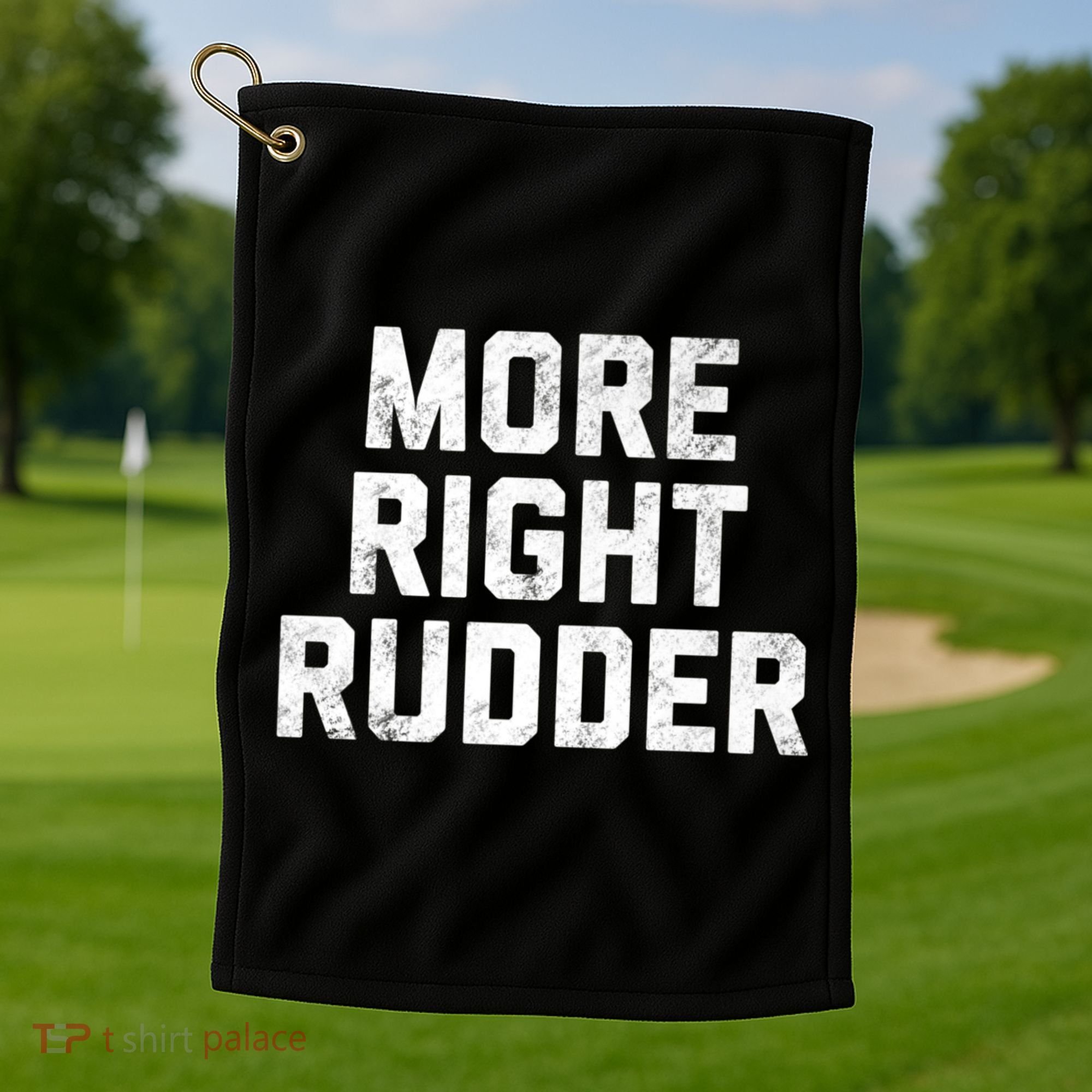 Funny CFI Flight Instructor More Right Rudder Premium Golf Towel