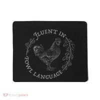 Funny Chicken Fluent In Fowl Language Retro Style Mousepad thumb 0