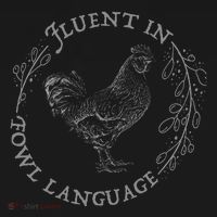 Funny Chicken Fluent In Fowl Language Retro Style Ornament thumb 1