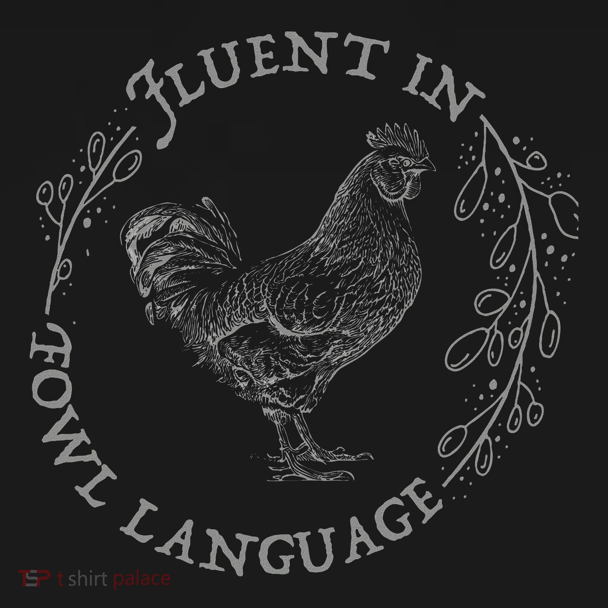 Funny Chicken Fluent In Fowl Language Retro Style Toddler Hoodie