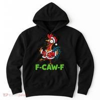 Funny Christmas  F CAW F Chicken Rooster Hoodie thumb 0