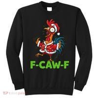Funny Christmas  F CAW F Chicken Rooster Sweatshirt thumb 0