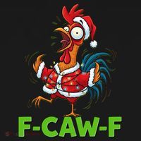 Funny Christmas  F CAW F Chicken Rooster Sweatshirt thumb 3