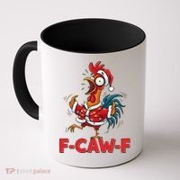 Funny Christmas  F CAW F Chicken Rooster Coffee Mug thumb 0
