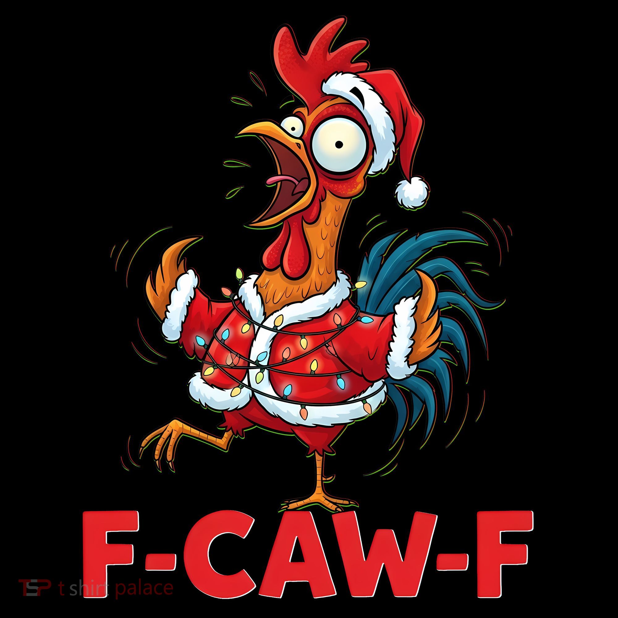 Funny Christmas  F CAW F Chicken Rooster Coffee Mug